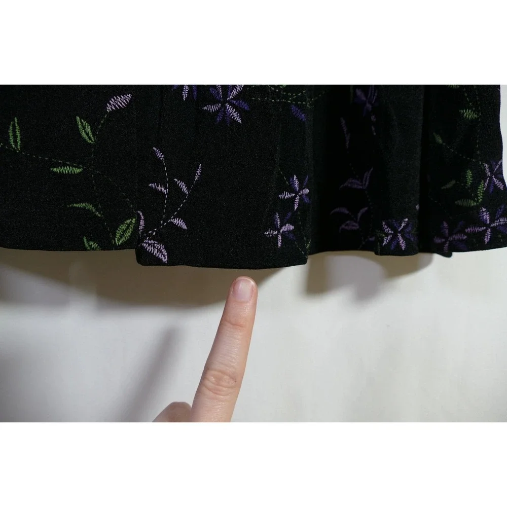 VTG Briggs New York Y2K Fairy Grunge Maxi Skirt Size M Floral Buttons Whimsigoth